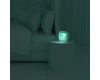 Žadintuvas - naktinė lempa Kiškis Billy turquoise