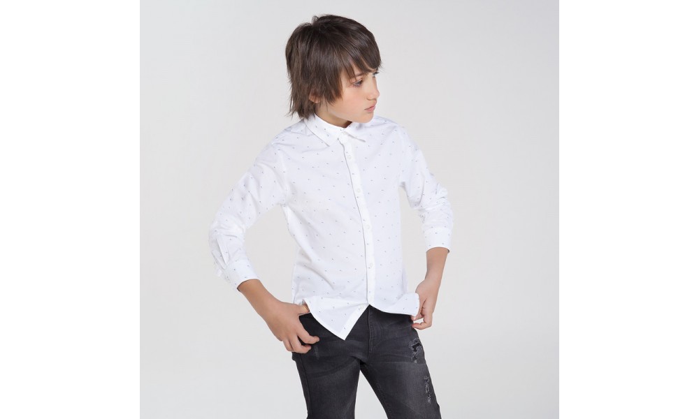 Marškiniai berniukui paaugliui balti
