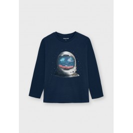 Marškinėliai berniukui su Astronauto holografija