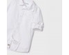 Marškiniai berniukui balti transformuojamomis rankovėmis