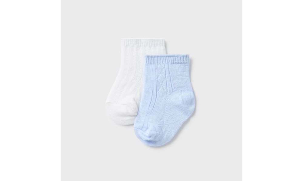 Kojinės kūdikiui trumpos balta mėlyna