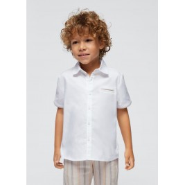 Marškiniai berniukui balti trumpomis rankovėmis Mayoral