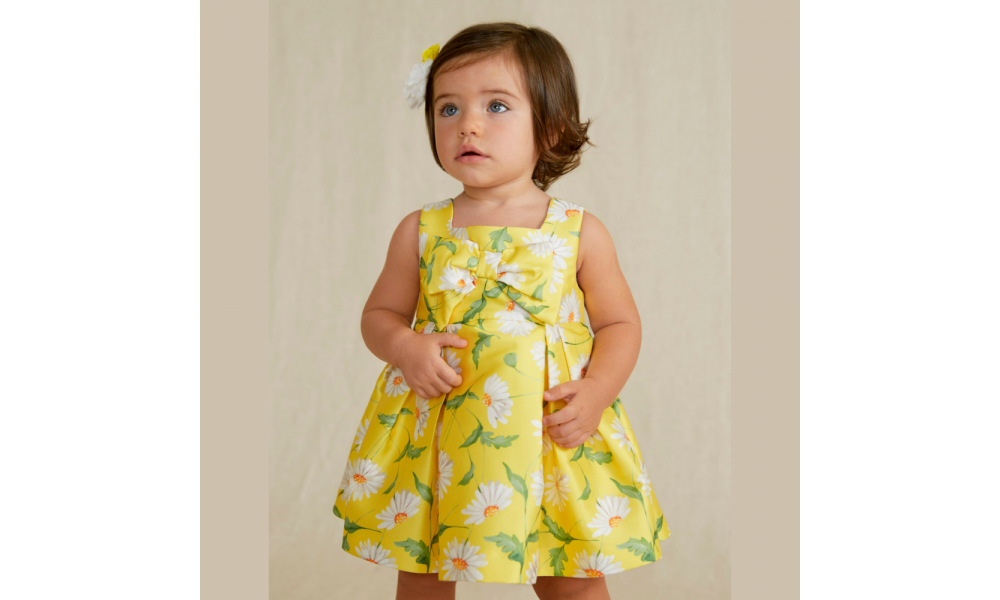 Suknelė Abel&Lula kūdikiui geltona gėlėta