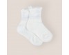 Kojinės kūdikiams baltos puošnios