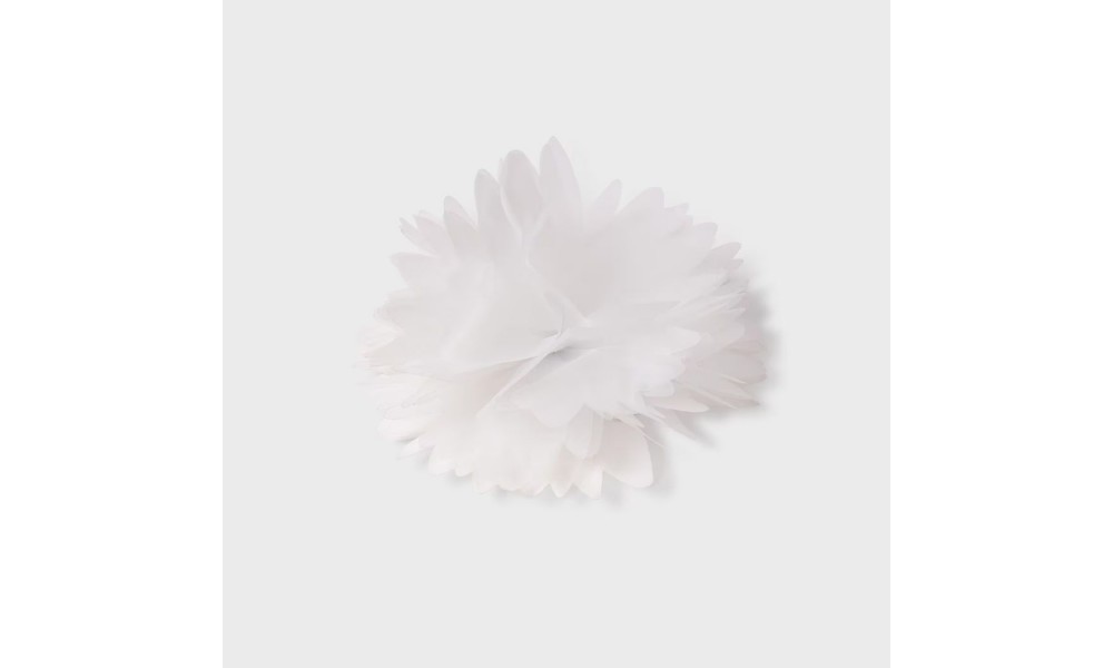 Plaukų segtukas  balta organzos gėlė