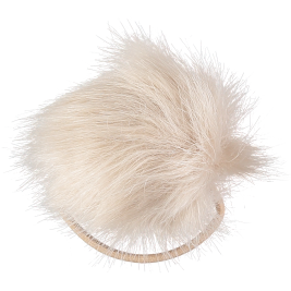 Plaukų gumytė Pompom dramblio kaulo spalvos