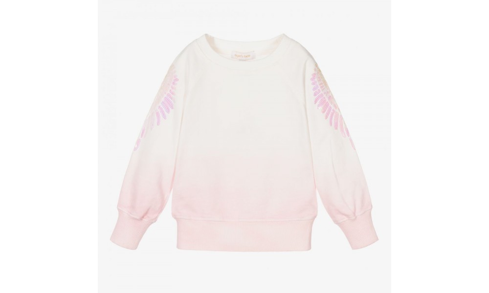 Džemperis baltas su rožiniais sparnais Tamsin.Dip